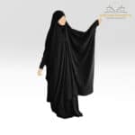 Librairie musulmane - jilbab 2 pieces umm hafsa noir