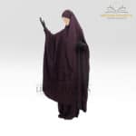 Librairie musulmane - jilbab 2 pieces umm hafsa prune